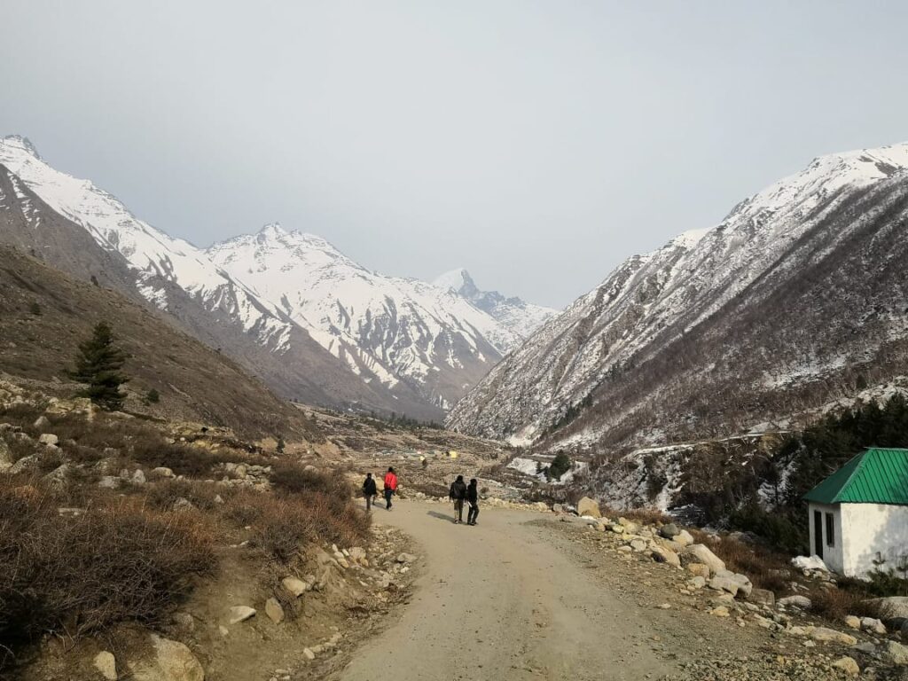 Scenic view of the Himalayan mountains in India's last village, Chitkul, Himachal Pradesh